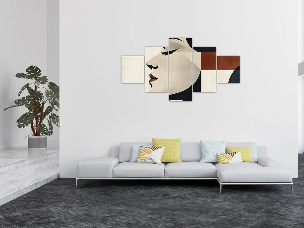 Obraz - Kobieta z profilu (125x70 cm)