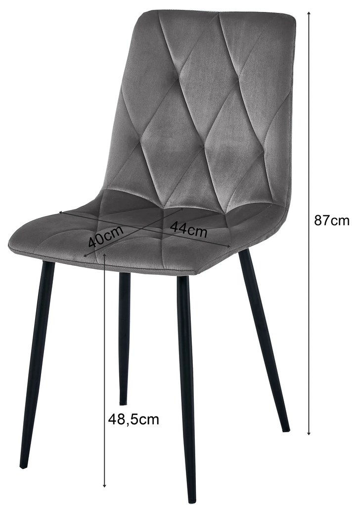 Szare krzesło do kuchni LIBRA