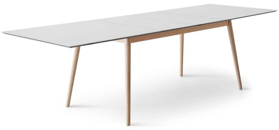 Biało-naturalny rozkładany stół z białym blatem 100x210 cm Meza – Hammel Furniture