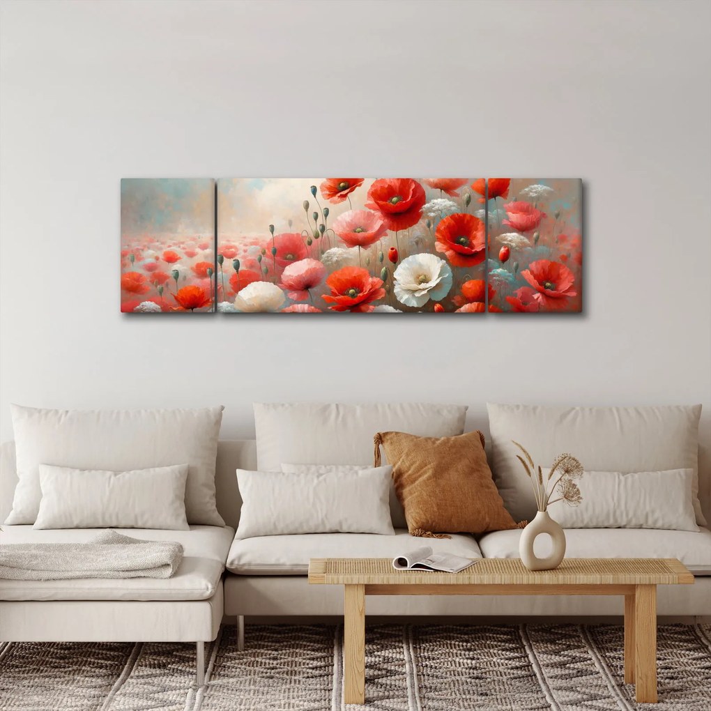 Obraz - Obraz z makami (170x50 cm)