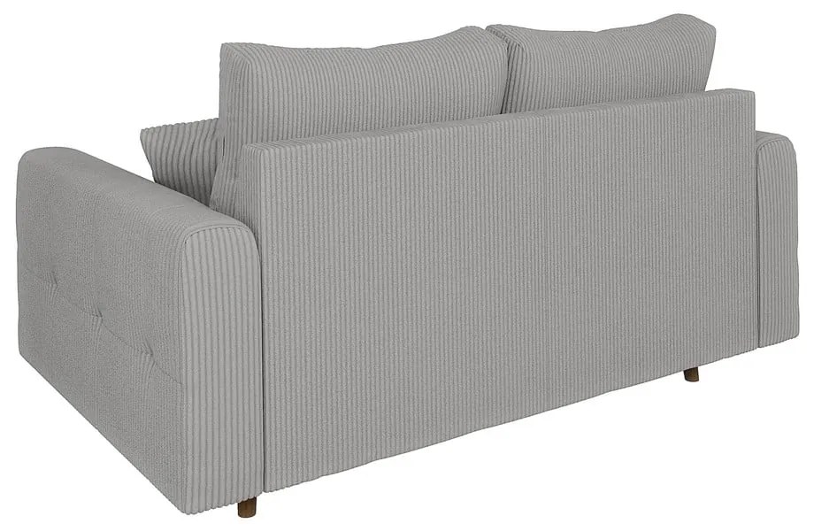 Jasnoszara sztruksowa sofa 150 cm Ariella – Ropez