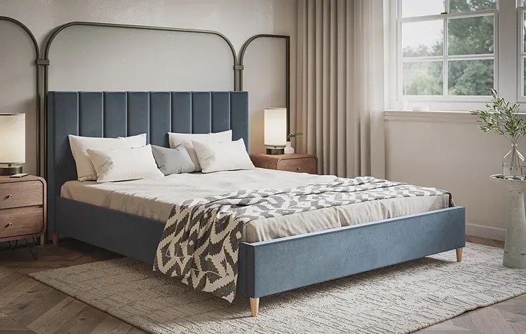 Dwuosobowe łóżko z zagłówkiem 180x200 Siza - 36 kolorów