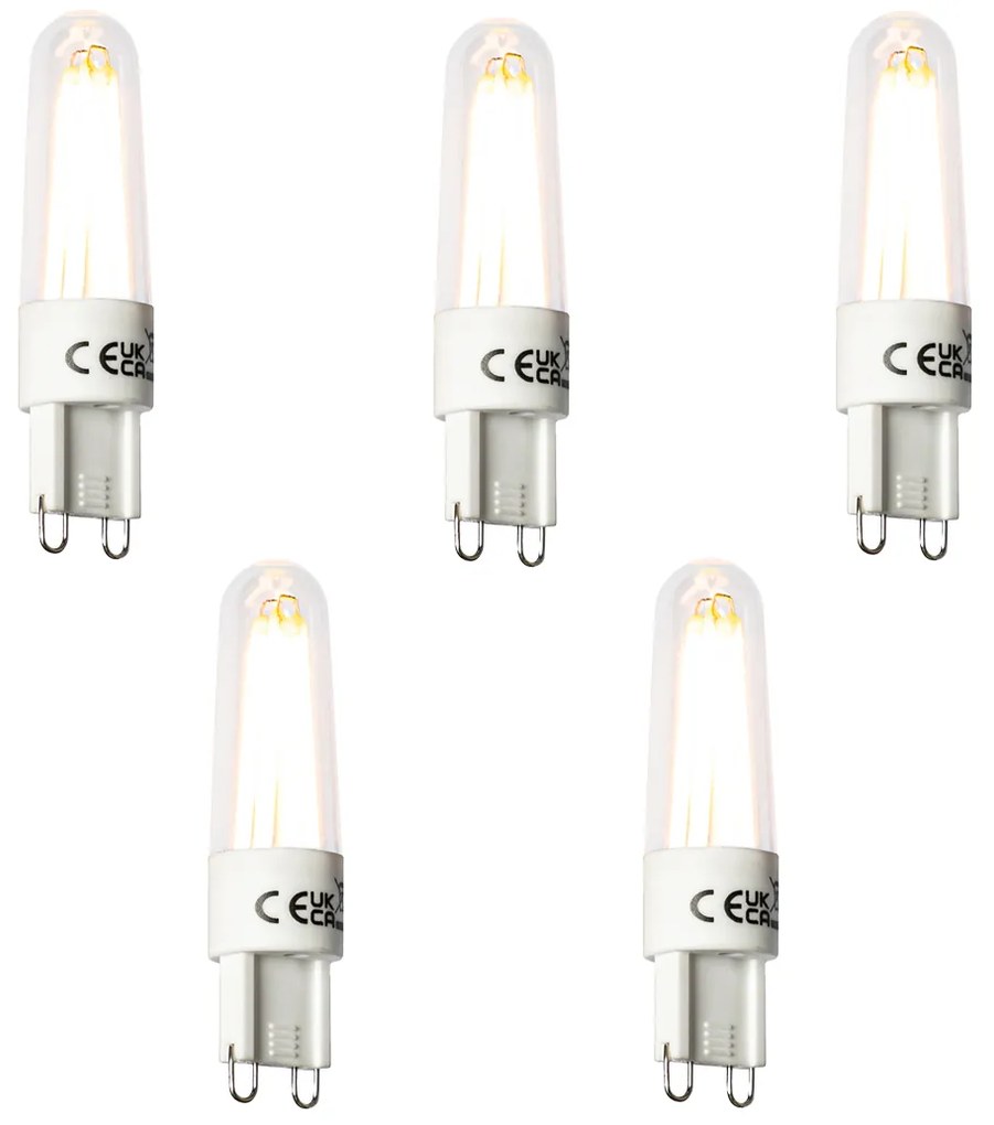 Zestaw 5 żarówek LED filament G9 2,5W 240lm 2300K