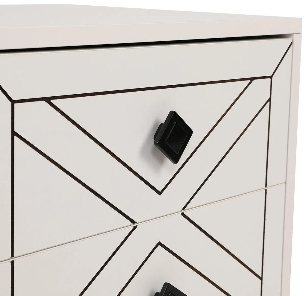 Stolik nocny Luna White
