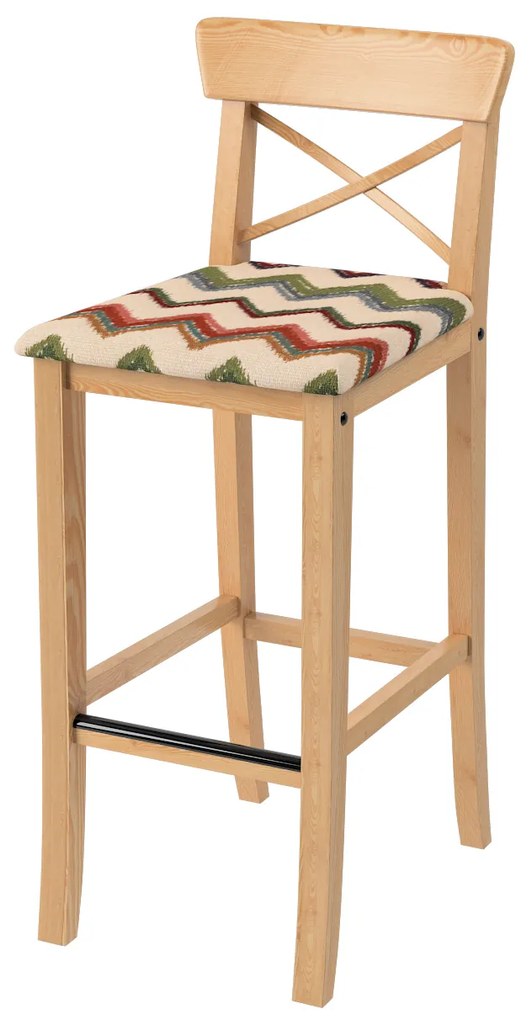 Pokrowiec na krzesło barowe Ingolf z tapicerowanym siedziskiem