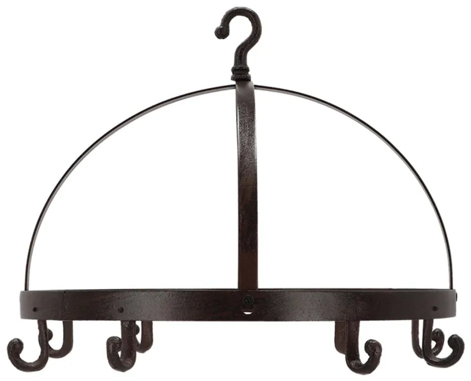 Wieszak żeliwny na zioła z 6 haczykami Esschert Design, ⌀ 37,2 cm