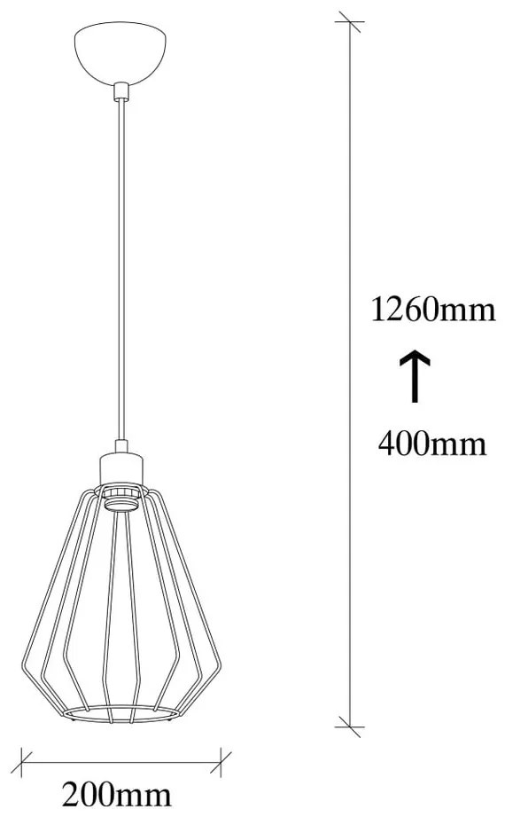 Czarna metalowa lampa wisząca Opviq lights Mando