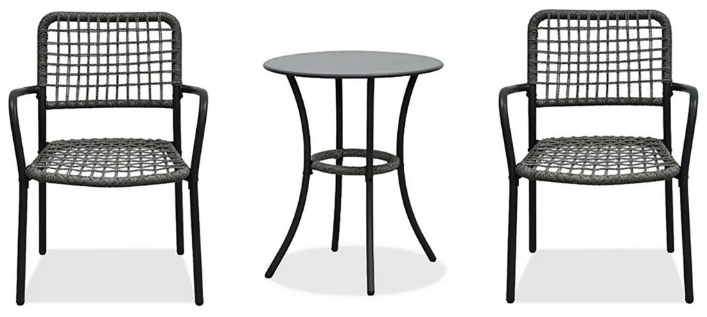 Autronic Zestaw ogrodowy 1+2, metal, polirattan, szary , AZ-L1103 GREY