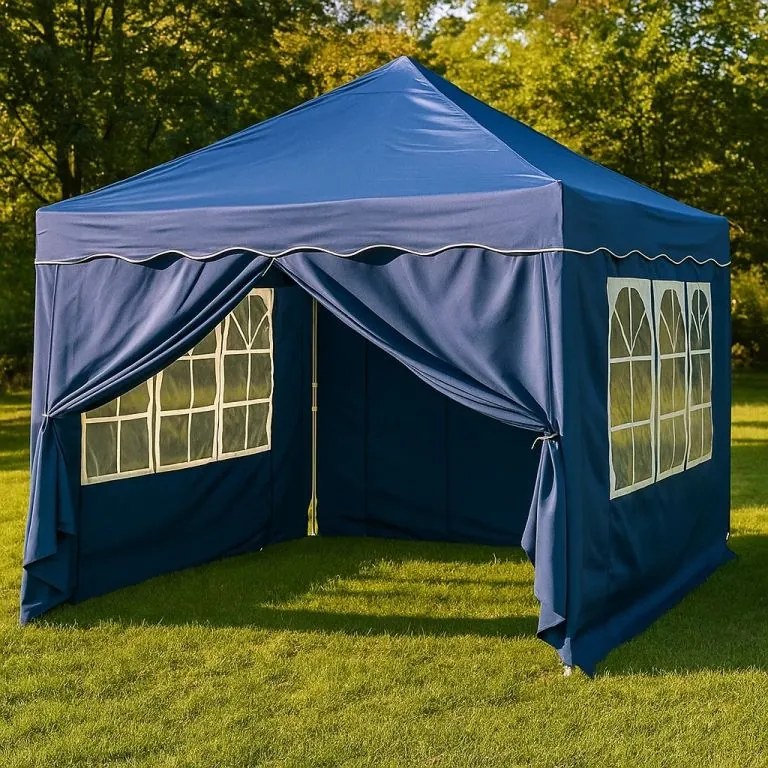 Instent Namiot ogrodowy - 3 x 3 m, niebieski + 4 boki