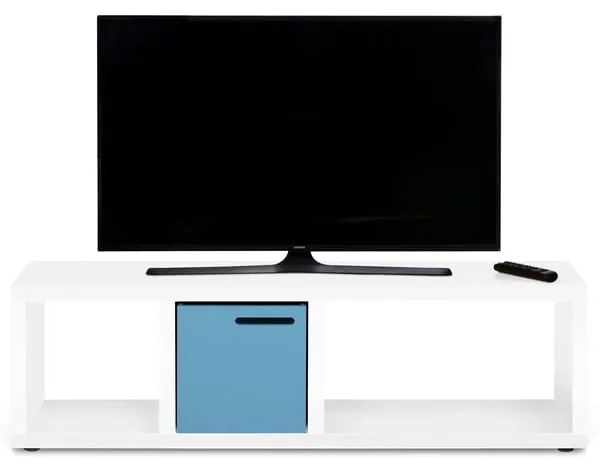 Biała szafka pod TV 150x45 cm Berlin – TemaHome