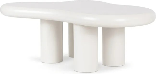Stolik Kawowy PERLA 104 cm Biały Nowoczesny