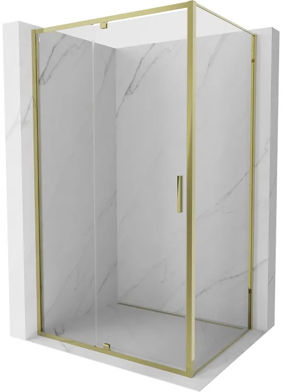 Mexen Exo kabina prysznicowa uchylna 155 x 85 cm, transparent, złota - 819-155-085-50-00