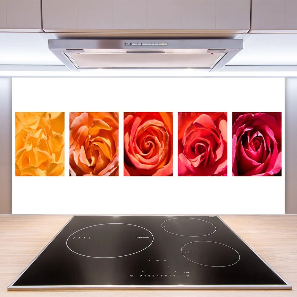 Panel Szklany Elegancja Herbacianych Róż