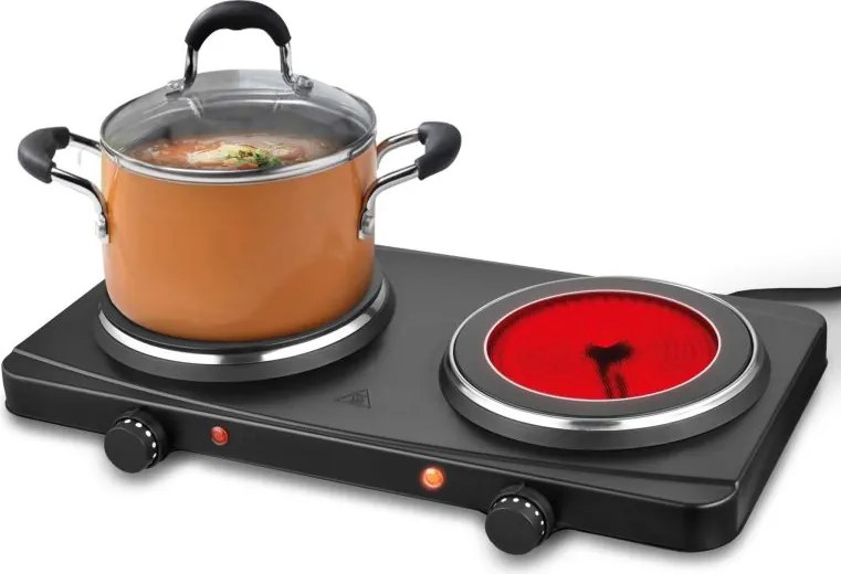 Elektryczna płyta grzejna z dwoma palnikami, 220 - 230 V.