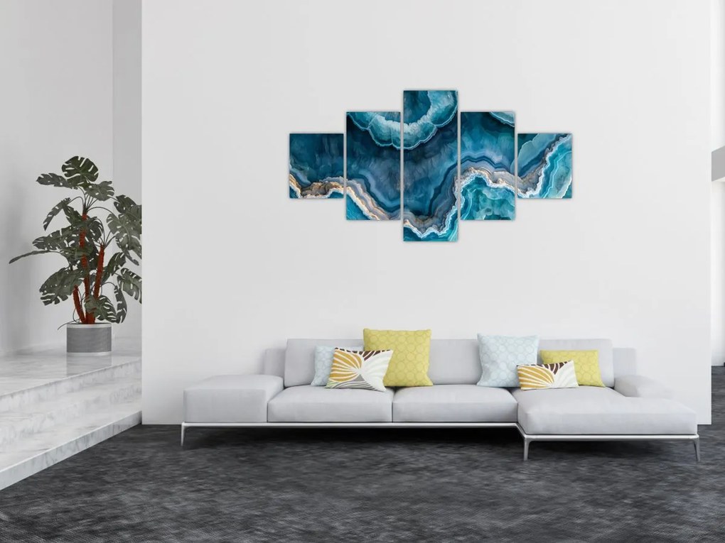 Obraz - Detal akwamarynu (125x70 cm)