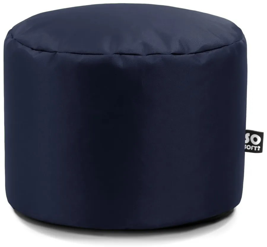 Ciemnoniebieski dziecięcy worek do siedzenia z imitacji skóry Dot M – So Soft?