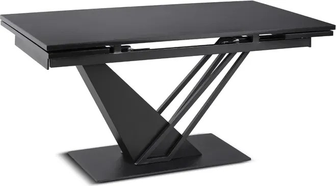 Stół Rozkładany Prostokątny REX 160-220 cm Czarny do Jadalni Loft
