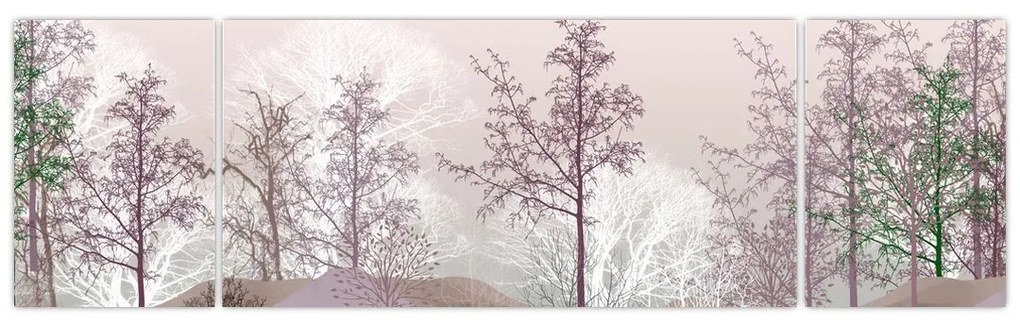 Obraz lasu (170x50 cm)