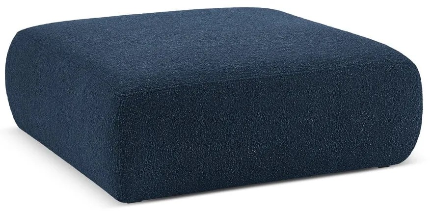 Ciemnoniebieski puf z materiału bouclé Molino – Micadoni Home