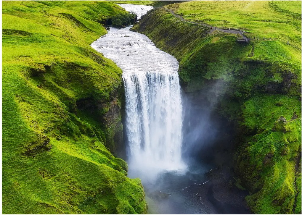 Obraz - Wodospad Skogafoss (70x50 cm)