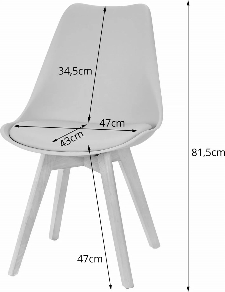 PROMOCJA Biało-czarny krzesło BALI MARK z bukowymi nogami II. gatunek