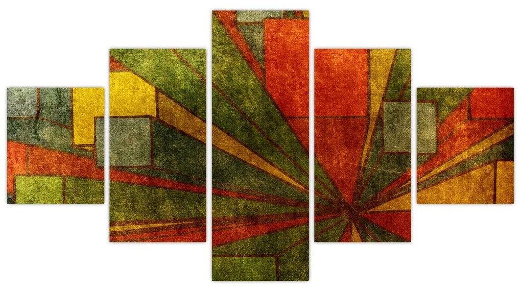 Obraz abstrakcji geometrycznej (125x70 cm)