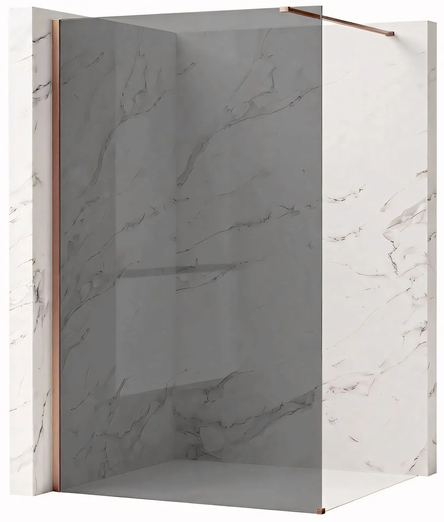 Kabina prysznicowa Walk-In Rea Flexi Grey / Brush Copper 140