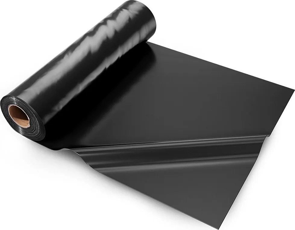 Wytrzymała Plandeka Plastikowa SucceBuy Rolka Folii Plastikowej 0,15 mm, 731,5 × 3048 cm, Wytrzymały Czarny Polietylen
