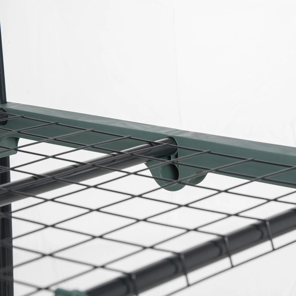 Outsunny Miniszklarnia Przezroczysta i Zielona na Kwiaty lub Warzywa 69x49x193cm | Aosom PL