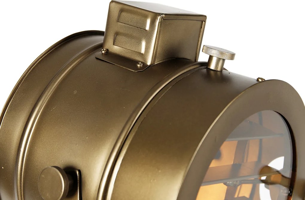 Inteligentna lampa podłogowa trójnóg brązowa z drewnianym reflektorem studyjnym, w tym WiFi A60 - Radient