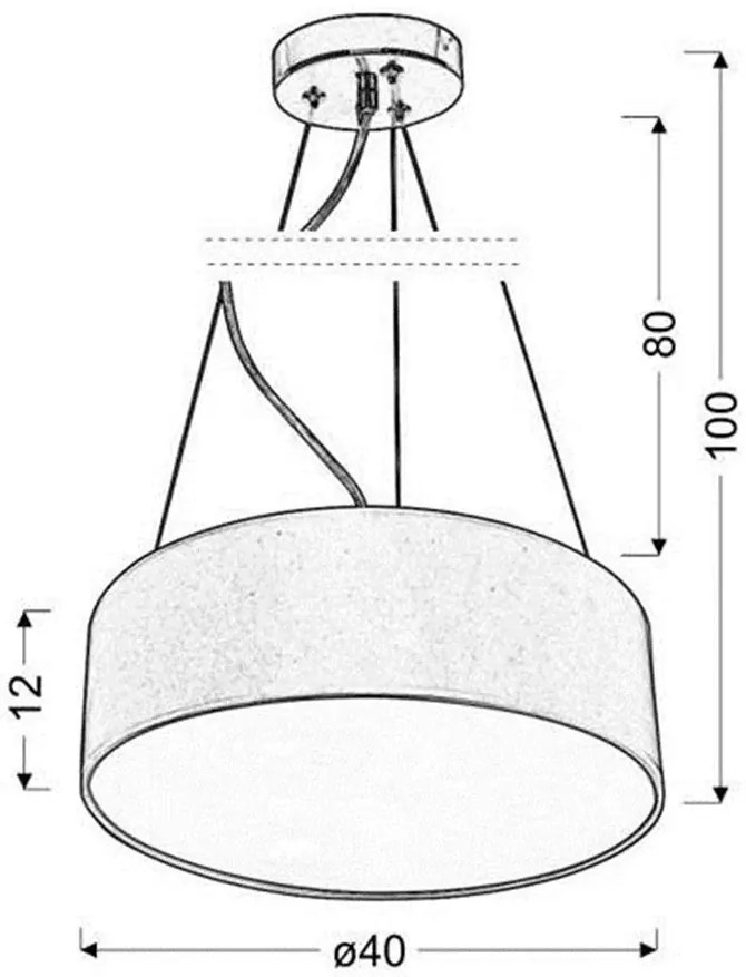 Kremowa wisząca lampa - V004 Ontario 4X