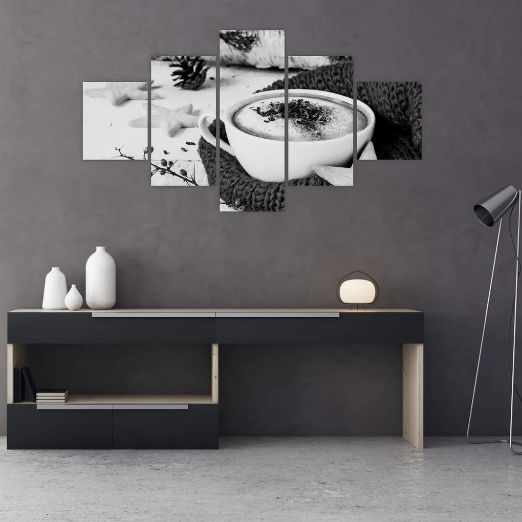 Obraz - Zimowe cappuccino (125x70 cm)