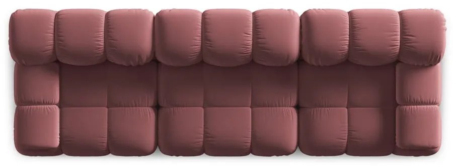 Różowa aksamitna sofa 282 cm Bellis – Micadoni Home