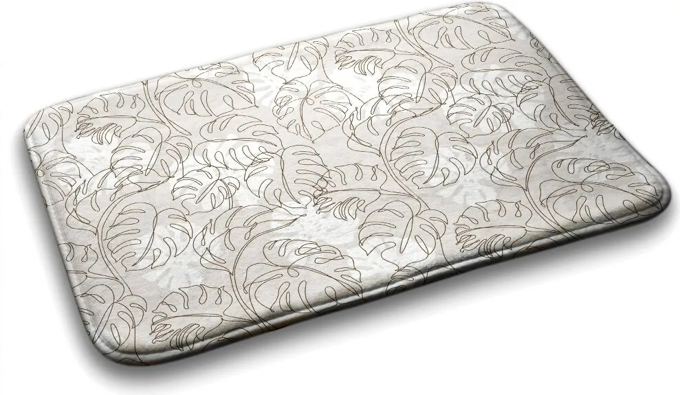 Dywanik łazienkowy antypoślizgowy Dywanik łazienkowy antypoślizgowy Liście monstery