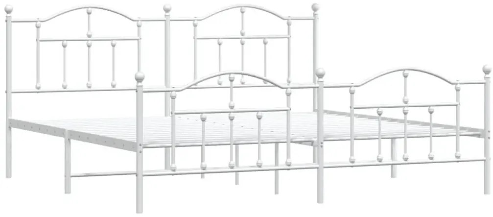 Białe metalowe łóżko industrialne 200x200 cm S6-F23