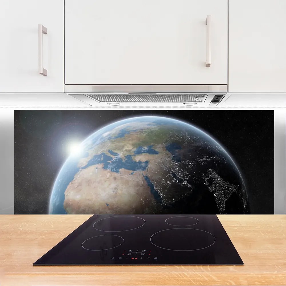 Panel Szklany Błękitna Planeta w Kosmosie