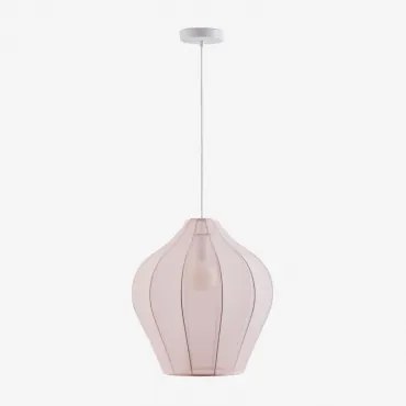 Lampa Sufitowa Wisząca Z Metalu I Tkaniny Belisa Cotton Candy & Ø40 Cm - Sklum