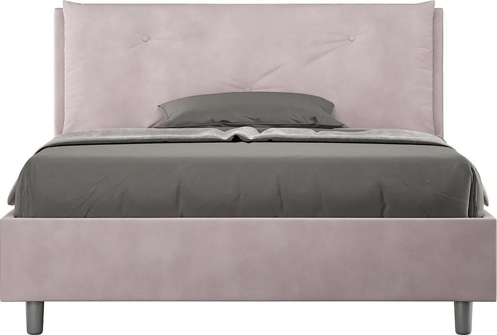 Łóżko bez stelaża tapicerowane 140x200 microfibra kolor lawendy Appia Large