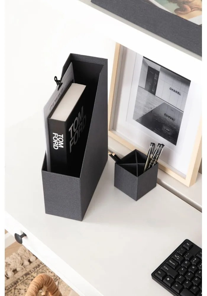 Kartonowe organizery zestaw 4 szt. Hugo Canvas Paper Laminate – Bigso