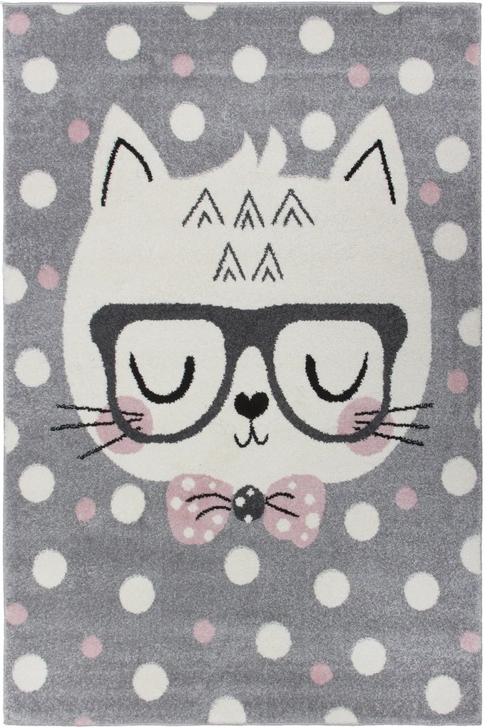 Dywan Bambino Biały Kot Marzyciel 160x230 Prostokąt