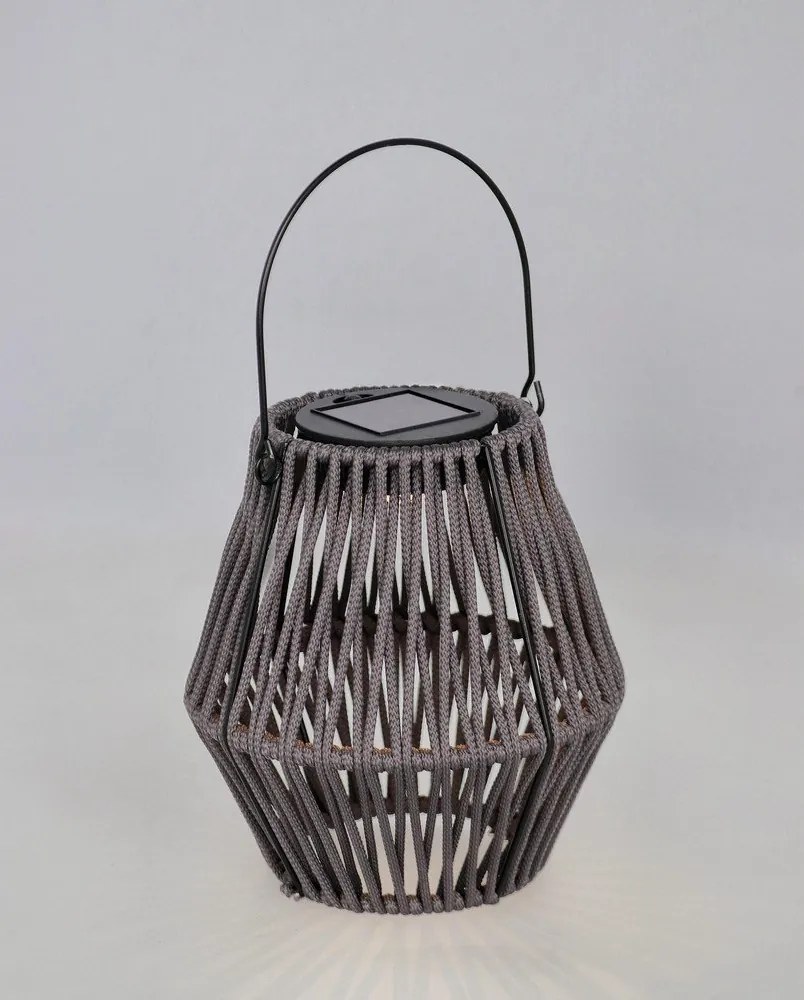 Szary lampion LED solarny (wysokość 17 cm) Juny – Yes Everyday