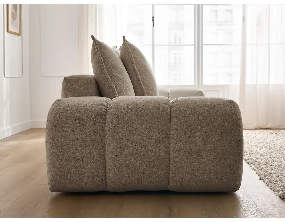 Szarobrązowa sofa z tkaniny szenilowej 278 cm Everest – Bobochic Paris