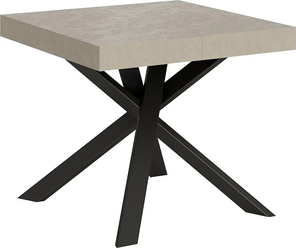 Stół rozkładany 90/194x90 cm Clerk kaszmir nogi antracytowe