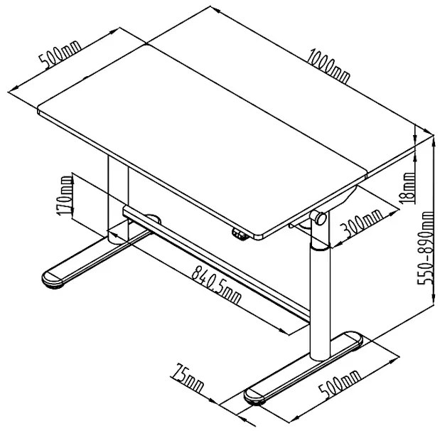 Różowe podnoszone biurko dziecięce elektryczne Z7-P30