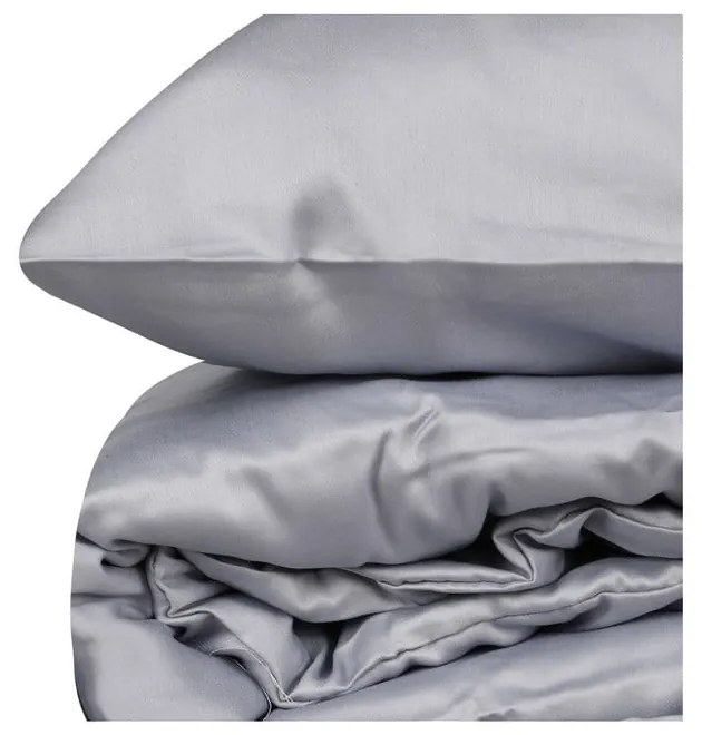 Szara pościel dwuosobowa z satyny bawełnianej 240x220 cm Elegant – Mijolnir