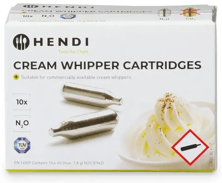 Zestaw 10 wkładów do syfonu do bitej smietany Hendi