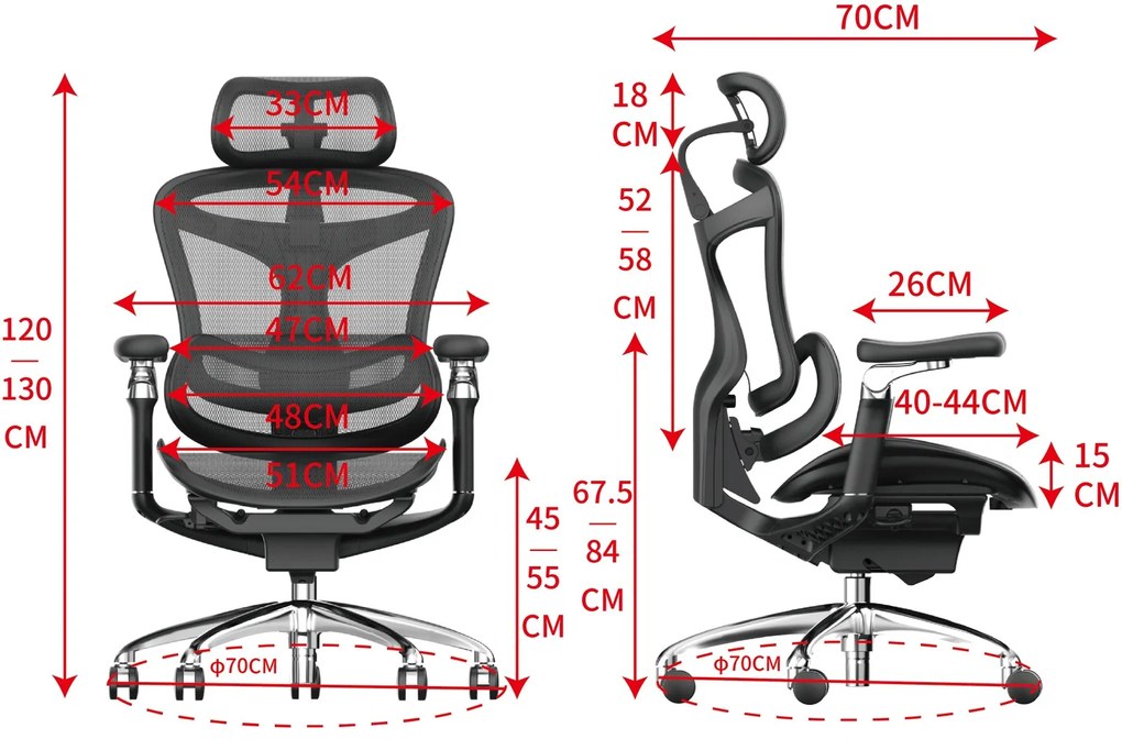 Ergonomiczny fotel do pracy przy biurku Kosmo, zgodny z normą BHP