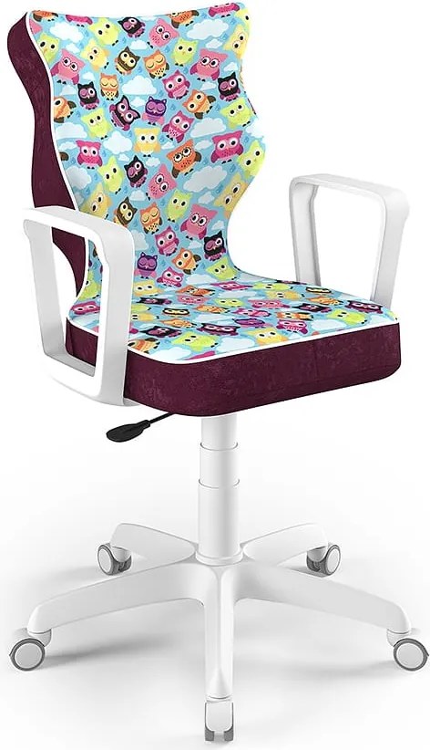 Krzesło do biurka Norm White rozmiar 6 (159-188 cm) z wzorami