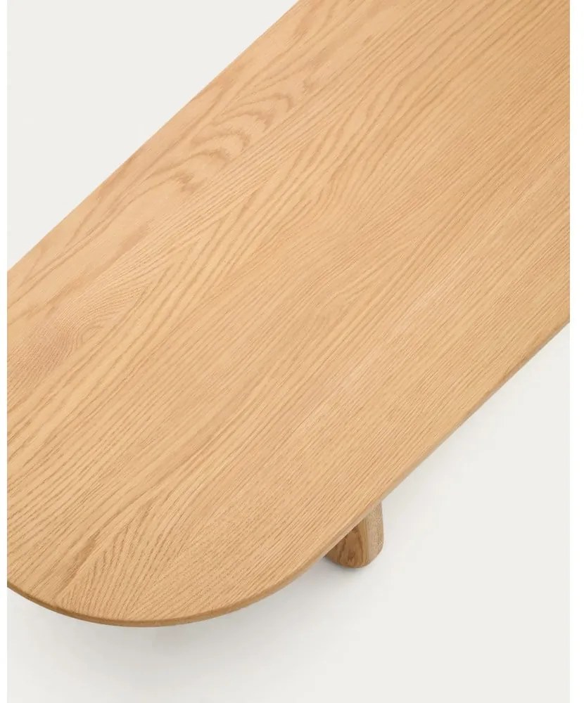 Stolik z litego drewna dębowego w naturalnym kolorze 64x146 cm Pirita – Kave Home