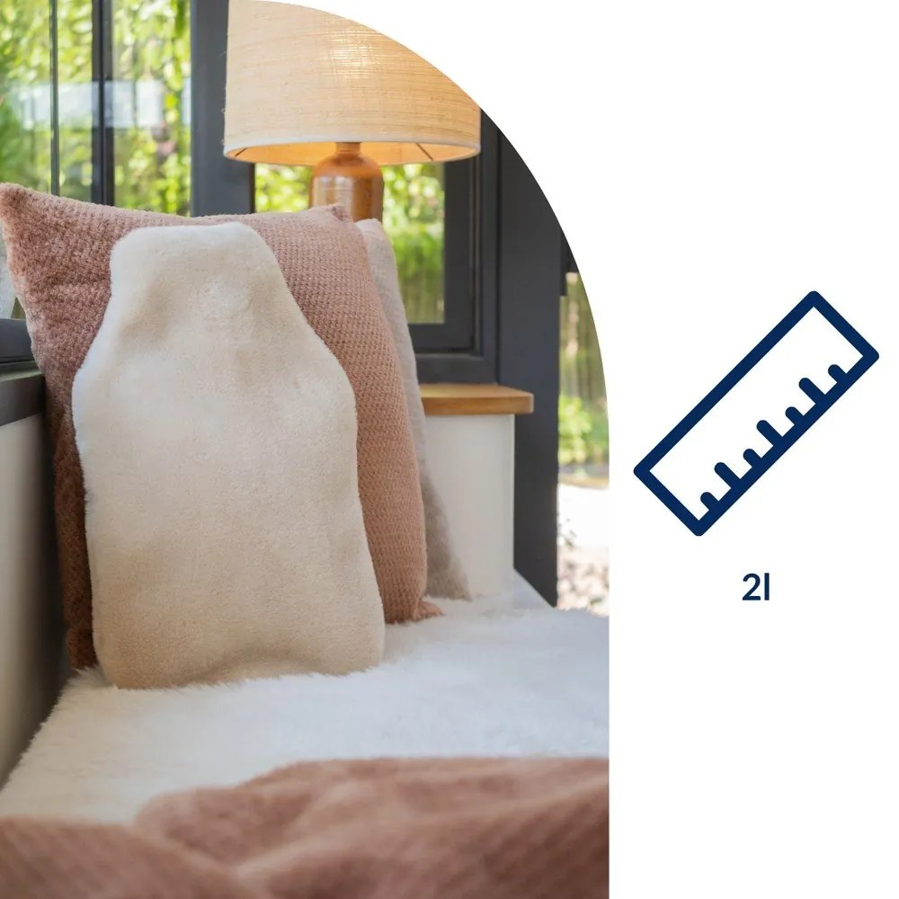 Szary termofor z mikropluszu 2 l Warmers – Tiseco Home Studio